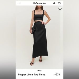 Reformation linen skirt size 4 new with tags